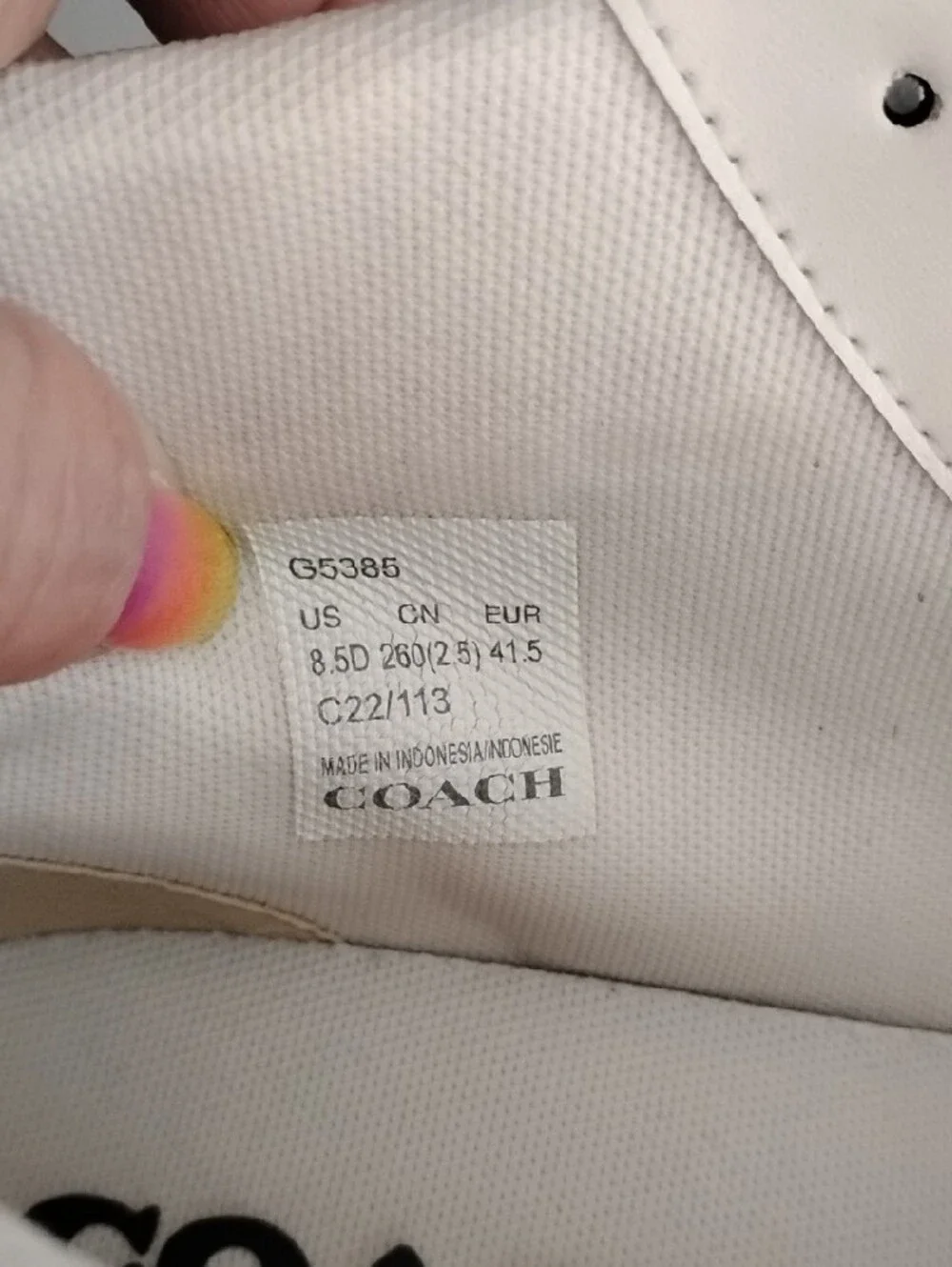 Coach Men’s 8 Women's 9.5 Black and White Signature High-Top Sneaker